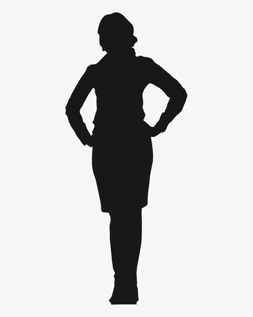 Woman Silhouette - Black Outline Of Women, transparent png #9343459