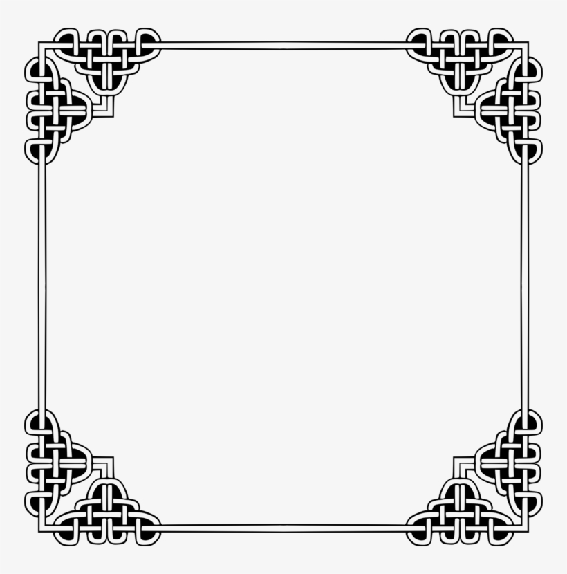 Borders And Frames Celts Celtic Knot Picture Frames - Illuminated Manuscript Borders Png, transparent png #9343510