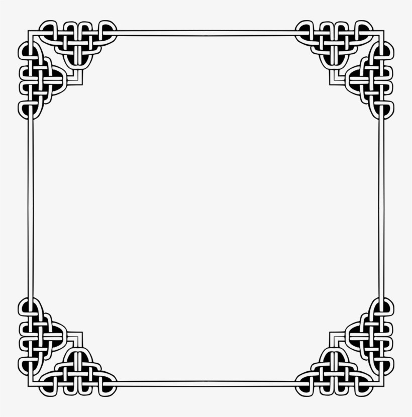 Borders And Frames Celts Celtic Knot Picture Frames - Illuminated Manuscript Borders Png, transparent png #9343510