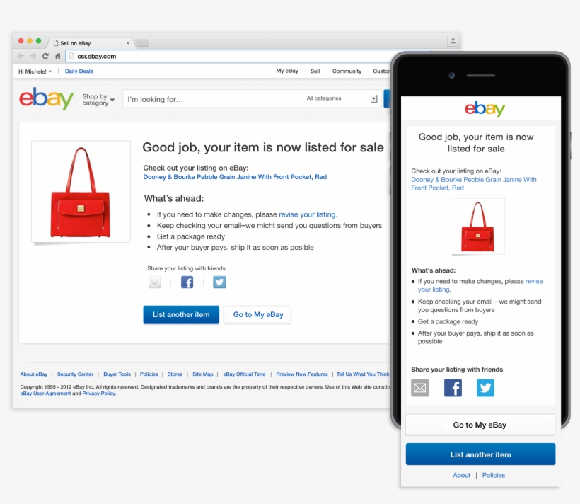 Listing Success Page - Ebay, transparent png #9343743