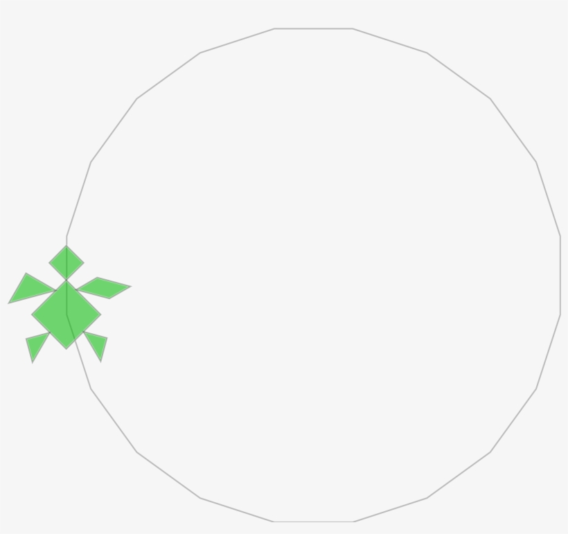 Shamrock - Tangram, transparent png #9344181