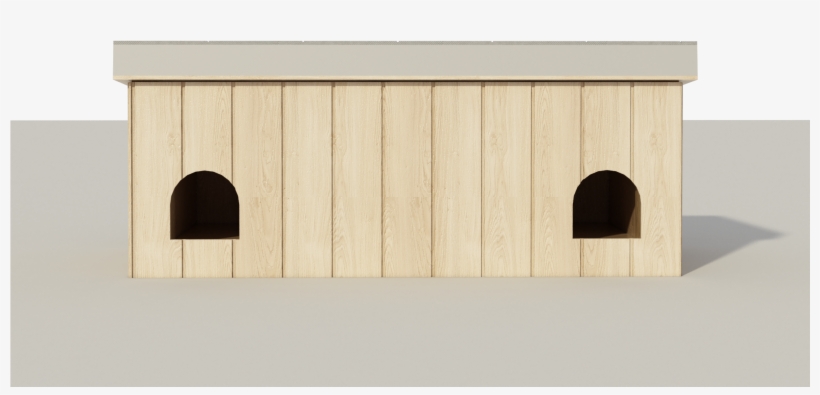 Diy Plans Medium Sized Multi Dog House Plans - Plywood, transparent png #9345004