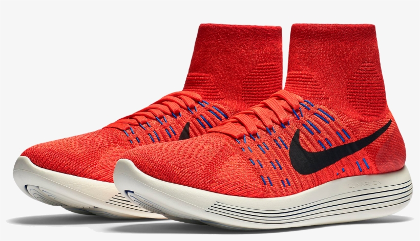 Nike Flyknit Lunarepic Double - Nike Lunarepic Flyknit Red, transparent png #9345165