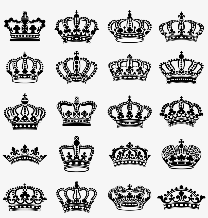 Painted Tiara Black Crown Hand Png File Hd Clipart - Crown Vector, transparent png #9345809
