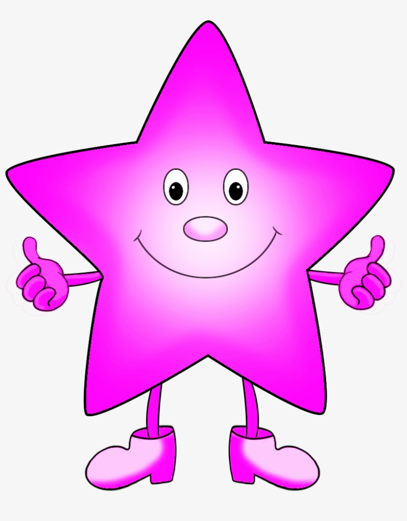 Pink Cartoon Star Clipart - Purple Star Cartoon, transparent png #9345892