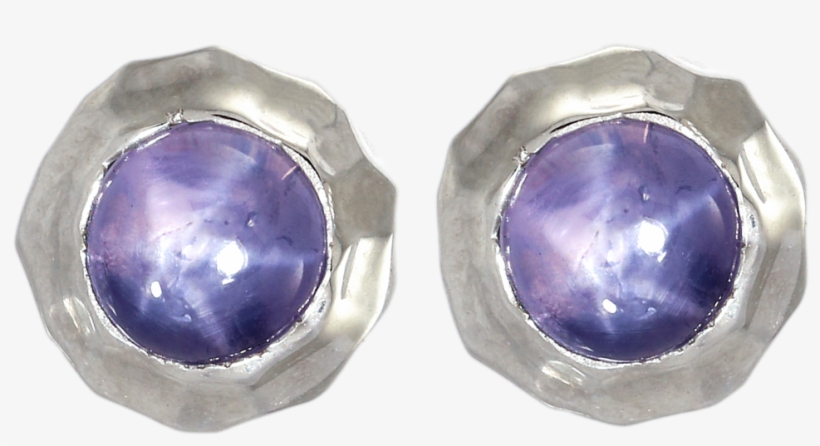 Star Purple Sapphire Earrings, transparent png #9345919