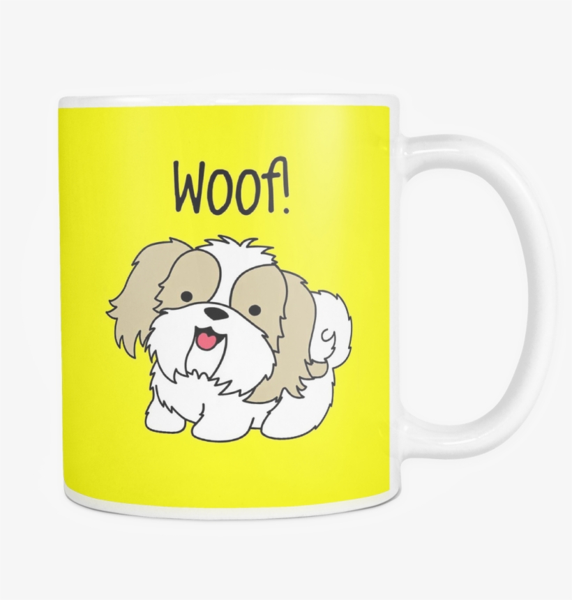 Woof Shih Tzu Coffee Mug - Mug, transparent png #9346720