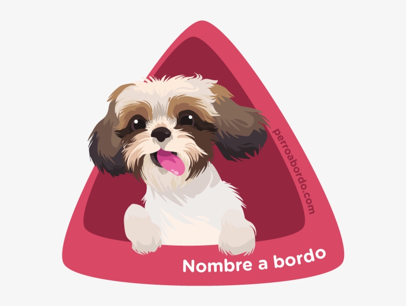 Shih Tzu A Bordo - Pegatina Perro A Bordo Personalizada, transparent png #9346725
