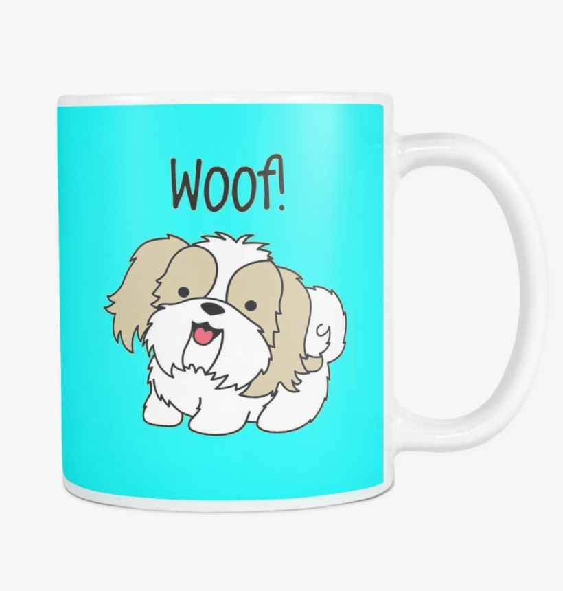 Woof Shih Tzu Coffee Mug - Shih Tzu, transparent png #9346732