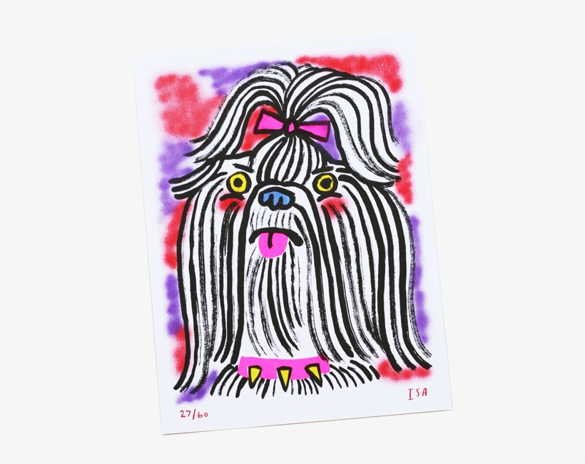 Princess Shih Tzu Risograph Print Princess Shih Tzu - Illustration, transparent png #9346803
