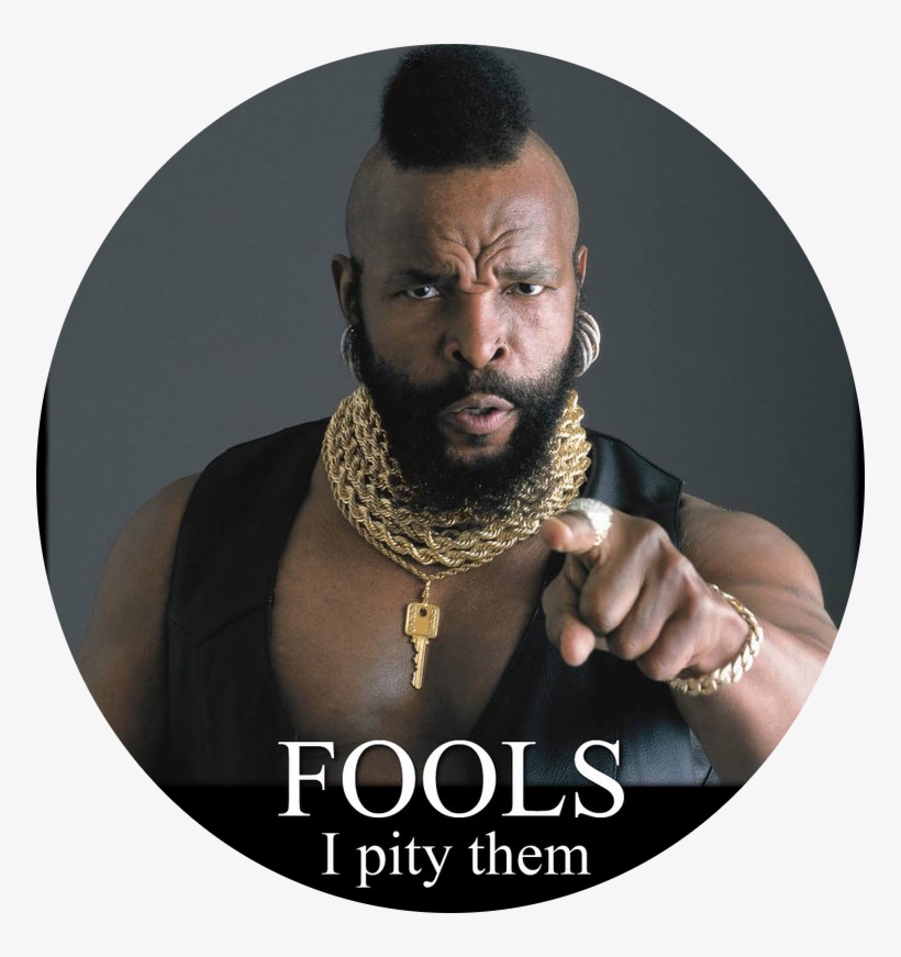 This Image Of Actor Mr T Is Taken From The Allwhitepanels - Mr T Pointing Finger, transparent png #9347137