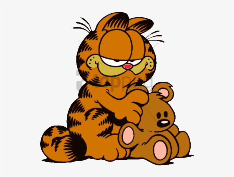 Free Png Download Garfield And Pet Clipart Png Photo - Garfield And Teddy Bear, transparent png #9347875