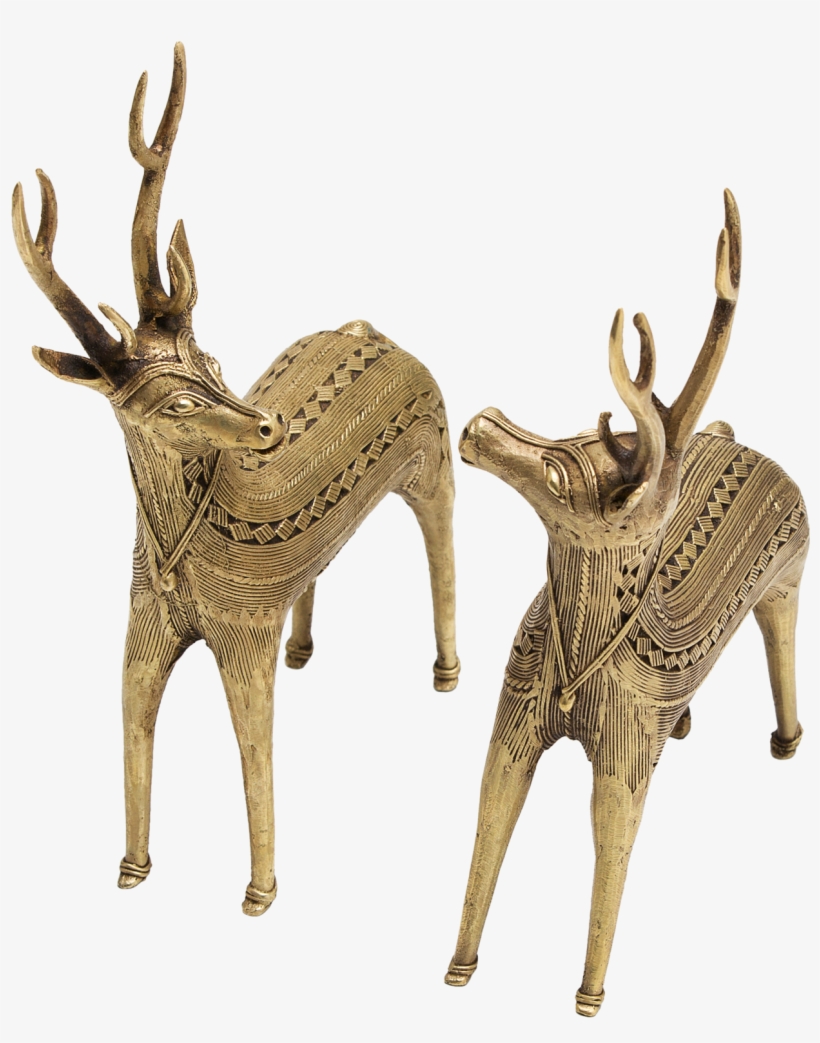 Prancing Deer Set - Statue, transparent png #9348156