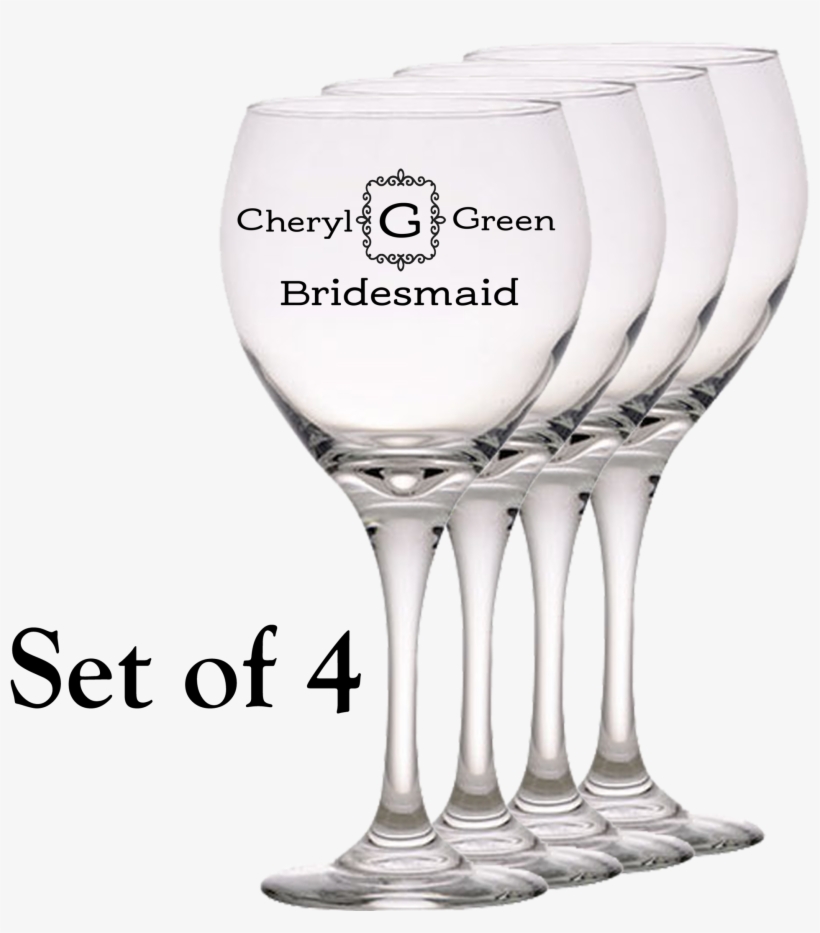 Personalized Red Wine Glass - Wine Glasses Wedding Gifts, transparent png #9348330