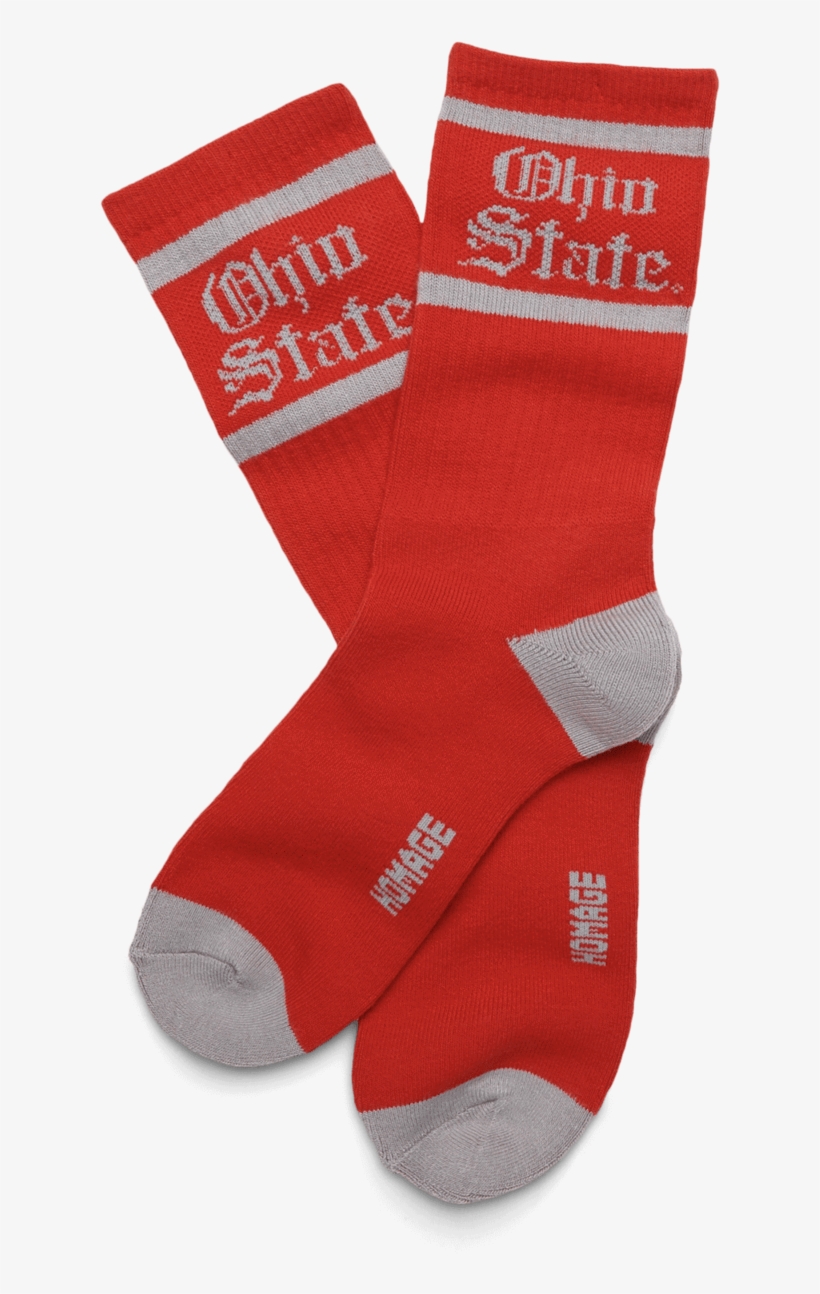 Ohio State Olde English Athletic Socks - Sock, transparent png #9349378