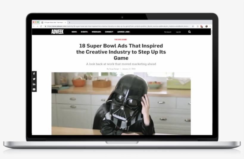 Pa Adweek Sb - Darth Vader Super Bowl Commercial, transparent png #9349442