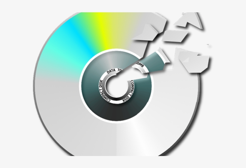 Compact Disk Clipart Film Dvd - Broken Dvd Png, transparent png #9349490