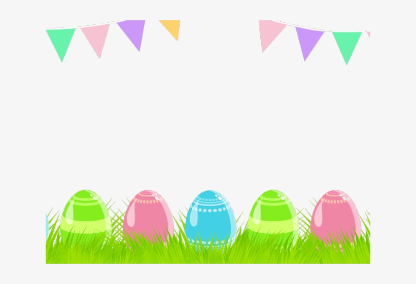 Easter Eggs Clipart Banner - Easter Clip Art Banner, transparent png #9351336