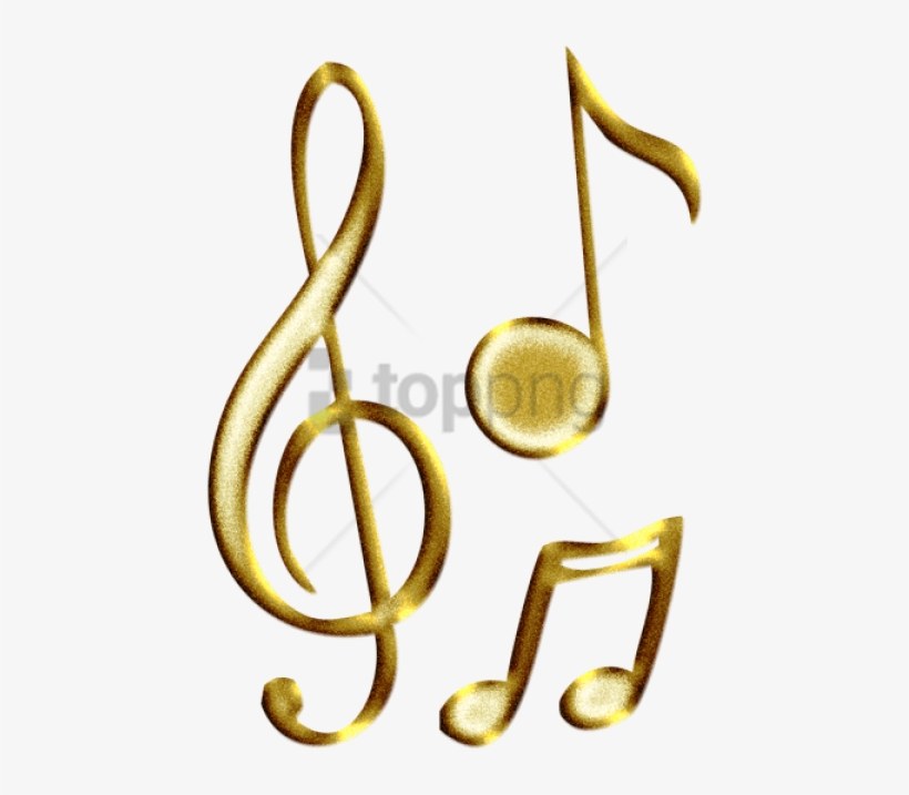 Free Png Gold Music Notes Png Png Image With Transparent - Note Musique Or Png, transparent png #9352245