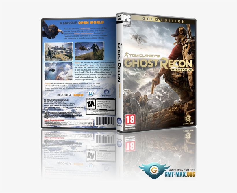 Tom Clancy's Ghost Recon - Tom Clancy's Ghost Recon Wildlands Back Cover, transparent png #9352246