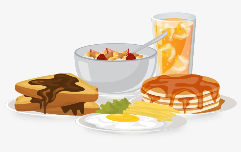 Breakfast Brunch Food Bread Egg - Desayuno Vectores, transparent png #9352360