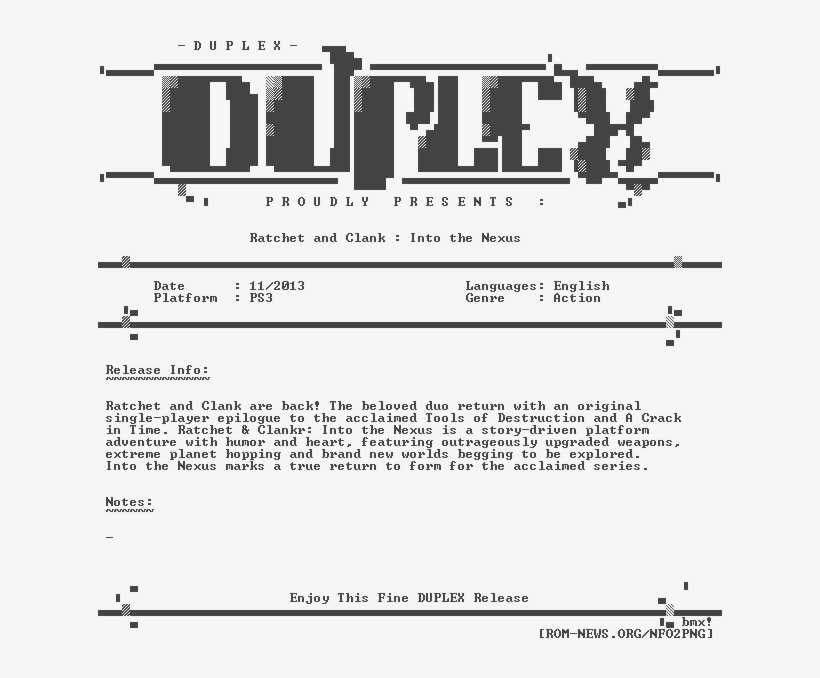 Ratchet - And - Clank - Into - The - Nexus - Ps3-duplex - Playstation 4, transparent png #9352659