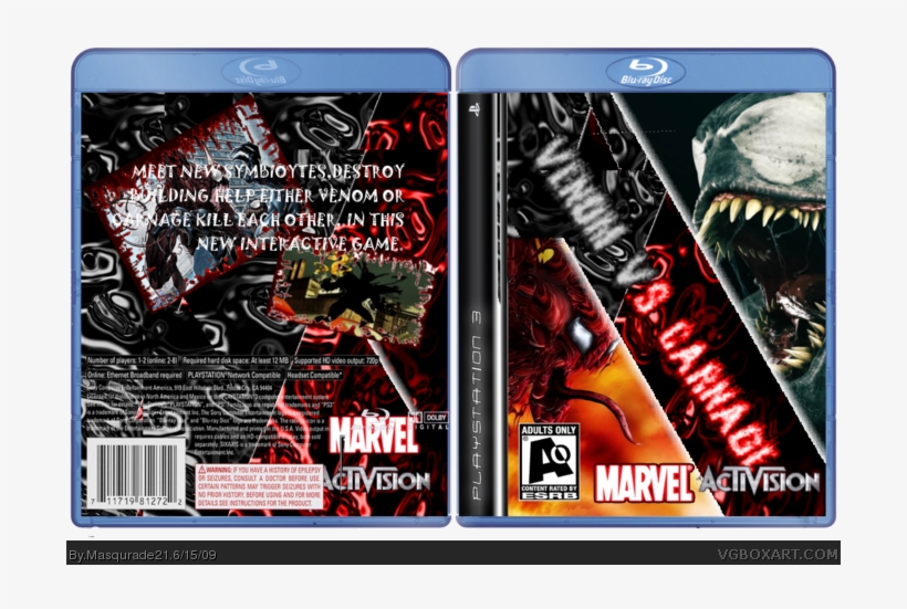 S Carnage Box Art Cover - Venom Vs Carnage Game, transparent png #9353160