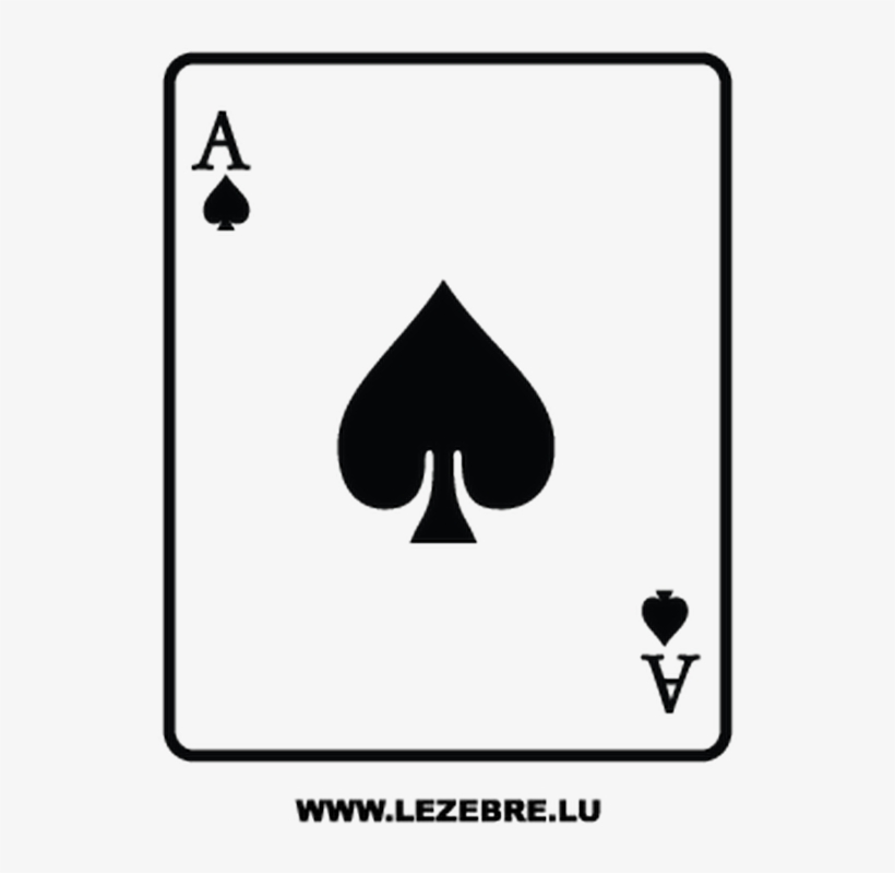 Sticker Carte As De Pique - Sticker, transparent png #9353904