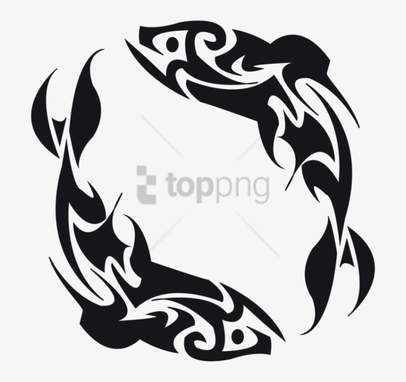 Free Png Double Koi Fish Tattoo Png Image With Transparent - Tribal Fish Tattoo Design, transparent png #9355333