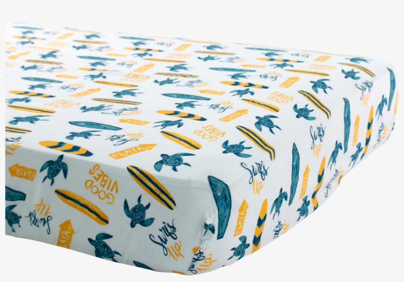 Surf Luxury Muslin Crib Sheet, transparent png #9356076
