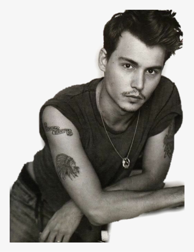 Young Johnny Depp Tattoos, transparent png #9356428