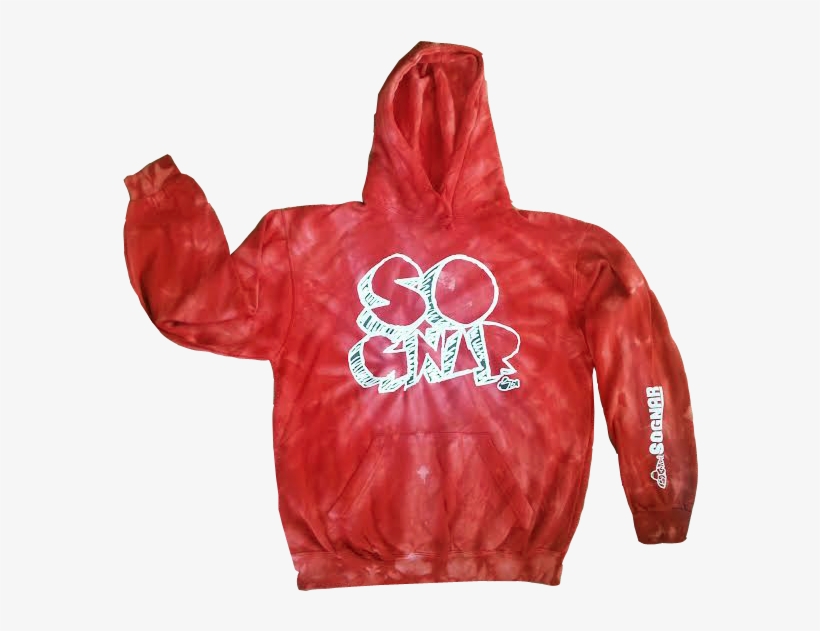 Bubble Gum Red Tie-dye Pullover Hoodie - Hoodie, transparent png #9356657