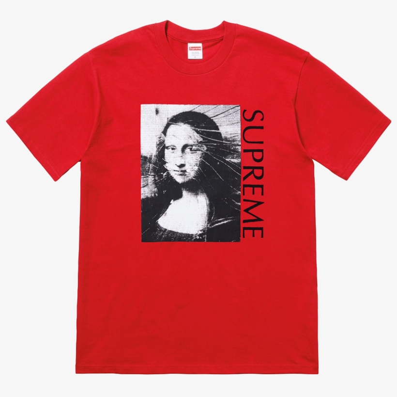 Supreme Mona Lisa Tee Red - Supreme Mona Lisa Blue, transparent png #9357784