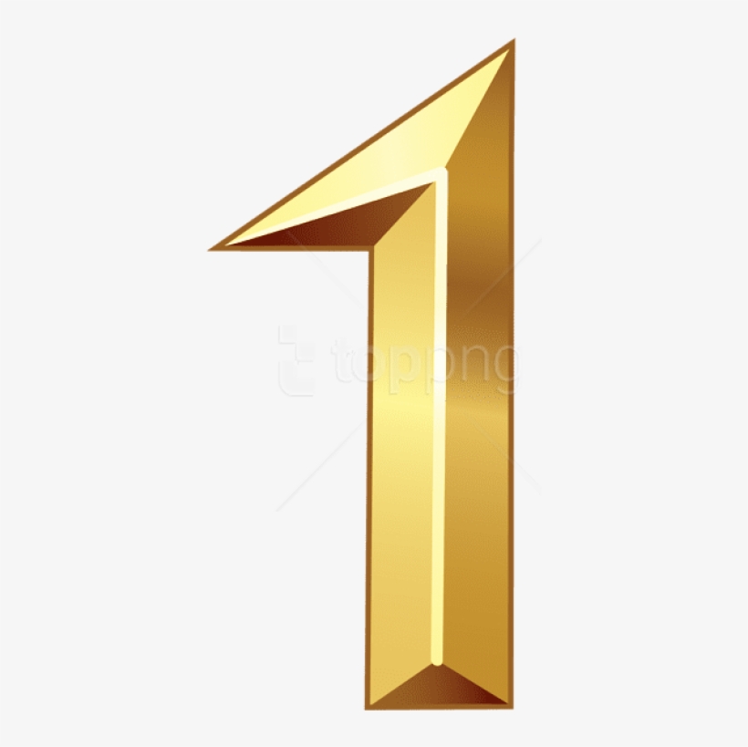 Free Png Download Gold Number One Clipart Png Photo - Gold Number 1 Png, transparent png #9358553