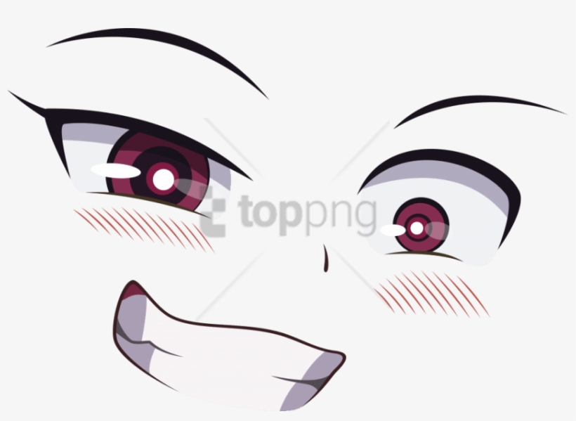 Free Png Download Anime Eyes And Blush Png Images Background - Anime Mouth Png, transparent png #9358852