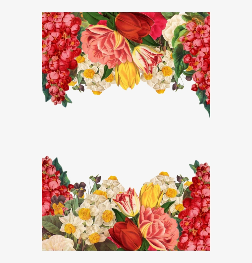 Bouquetflower Frame Background Vintage Roses Bouquet - Flor Fundos Para Frases, transparent png #9359093