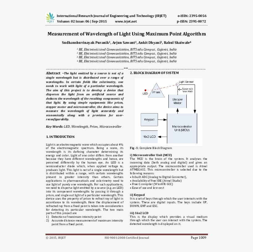 Measurement Of Wavelength Of Light Using Maximum Point - Document, transparent png #9359585