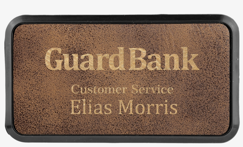 Rustic & Gold Leatherette Round Corner Name Badge With - M&t Bank, transparent png #9359721
