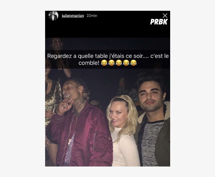 Julien Marlon Pose Avec Wiz Khalifa, - Wiz Khalifa Et Astrid Nelsia, transparent png #9360331