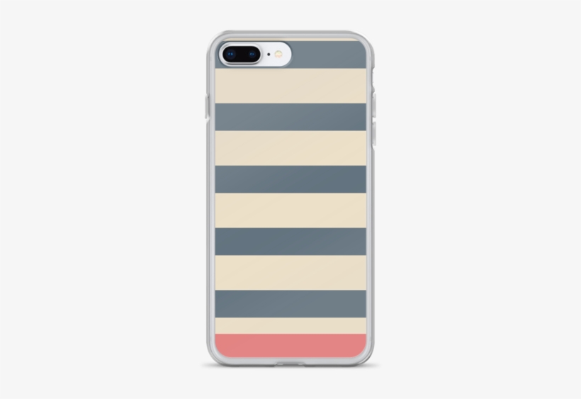 Grey Tan And Salmon Stripe Iphone Case - Mobile Phone Case, transparent png #9361038