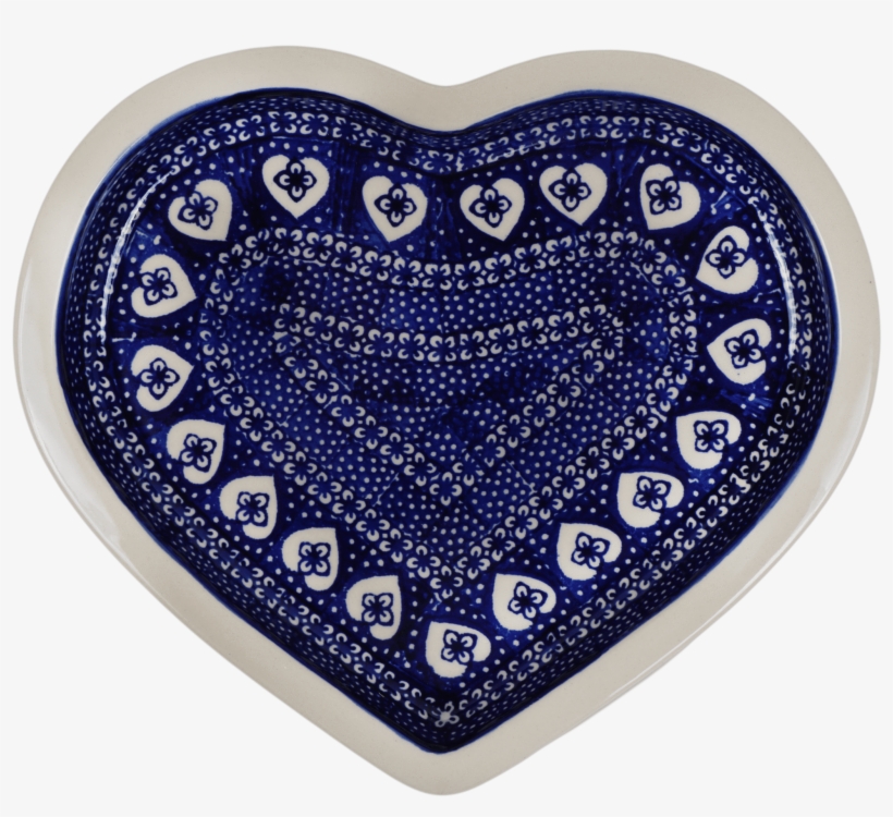 Heart Plate - Blue And White Porcelain, transparent png #9361870