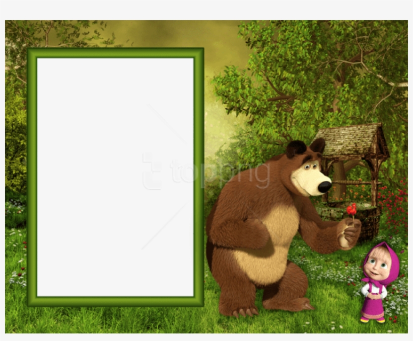 Best Stock Photos Masha And The Bear Png Kids Photo - Masya And The Bear Background, transparent png #9362082