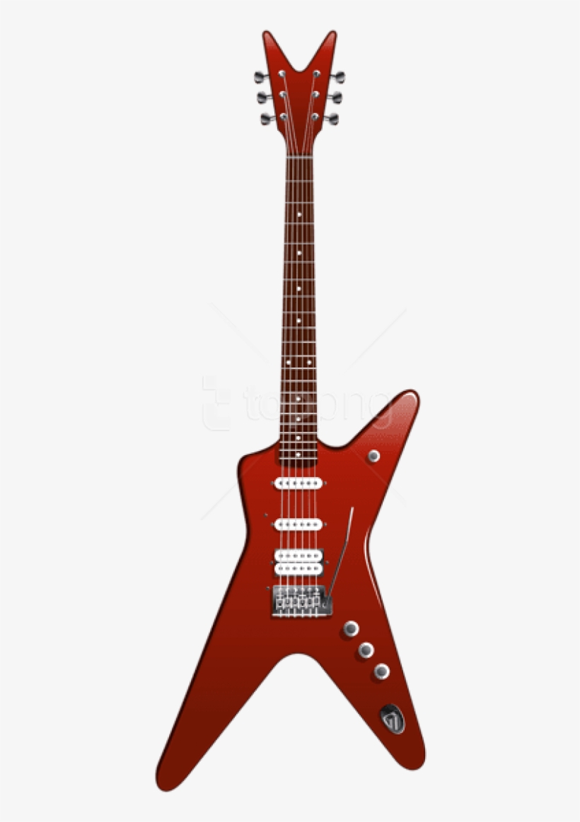 Free Png Download Transparent Modern Red Guitar Png - Dime O Flame Cheap, transparent png #9362166