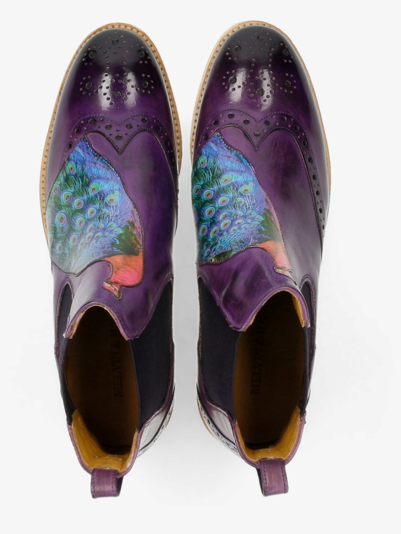 Ankle Boots Amelie 44 Purple Flame Peacock Bee - Cleat, transparent png #9362379