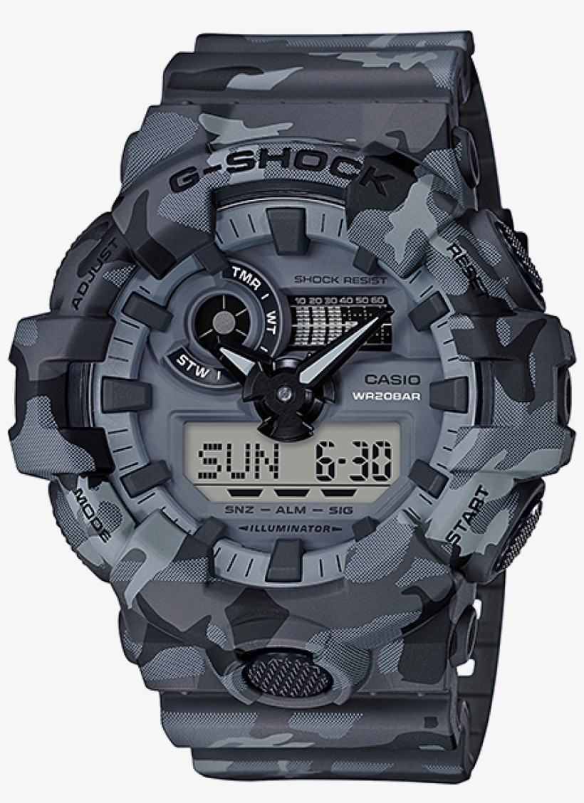 Ga 700cm 8adr - G Shock Ga 700cm Camouflage Gray, transparent png #9363468