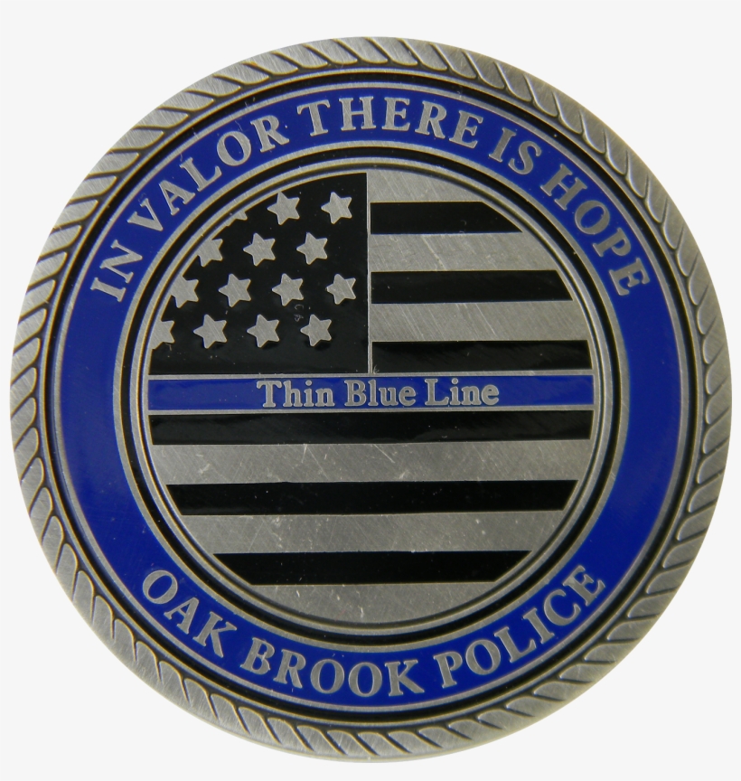 Oak Brook Il Pd Thin Blue Line - Emblem, transparent png #9363582
