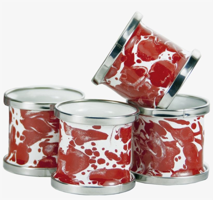 Rd74 Red Swirl Napkin Rings-set Of - Candle, transparent png #9363906