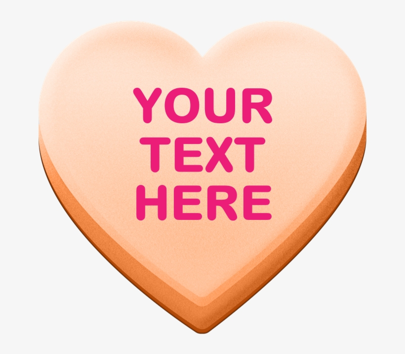 Orange Custom Candy Heart Pillow Case - Wombat Sign, transparent png #9364019