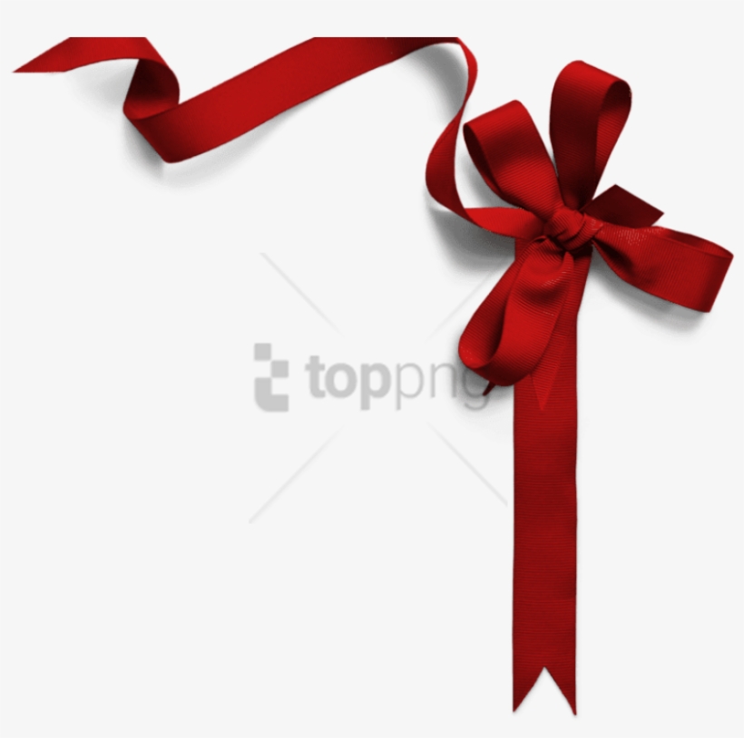 Free Png Gold Gift Bow Png Png Image With Transparent - Christmas Red Ribbon Border Png, transparent png #9364198