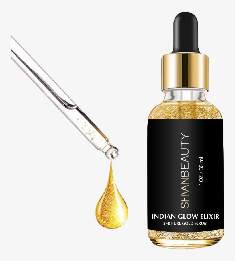 Indian Glow Elixir 24k Gold Serum - Perfume, transparent png #9364633